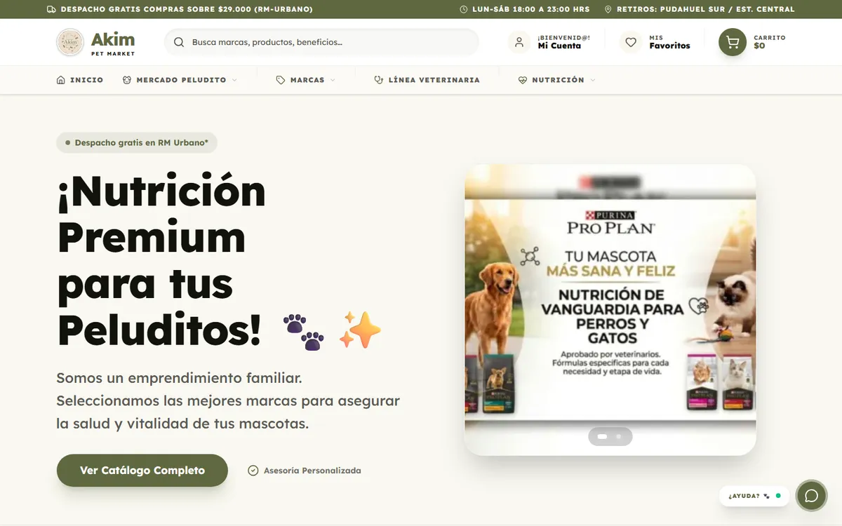 Akim Pet Market cover: premium online pet nutrition store