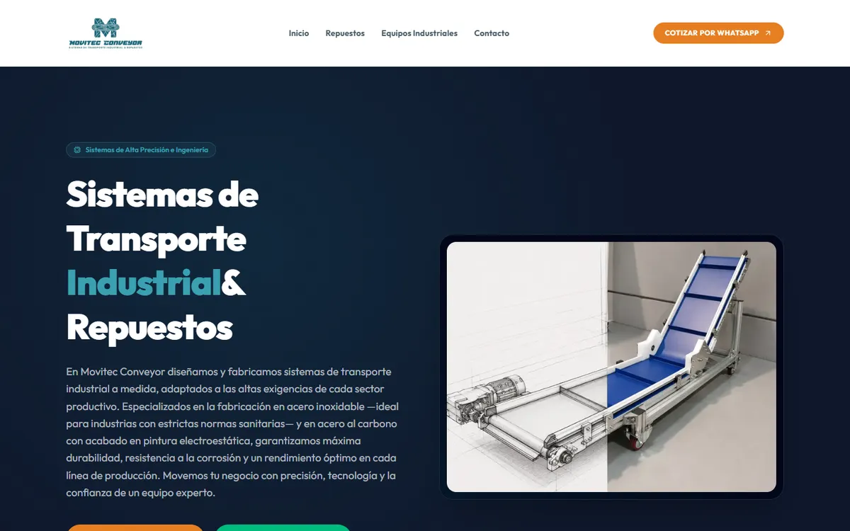 Movitec Conveyor cover: industrial conveyor systems